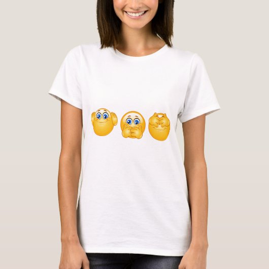 drie wijzen emojus t-shirt (Voorkant)