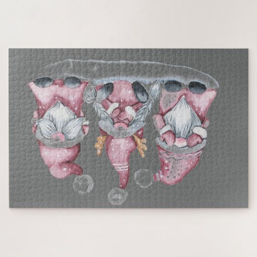 Drie wijzen 'Forest Gnomes'-puzzel Legpuzzel (Horizontaal)