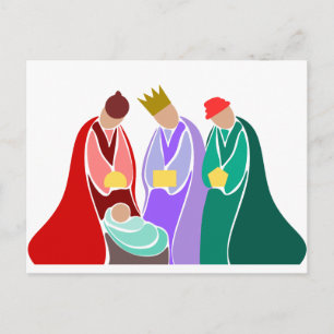 Drie Wijzen, geboorte van Christus Briefkaart