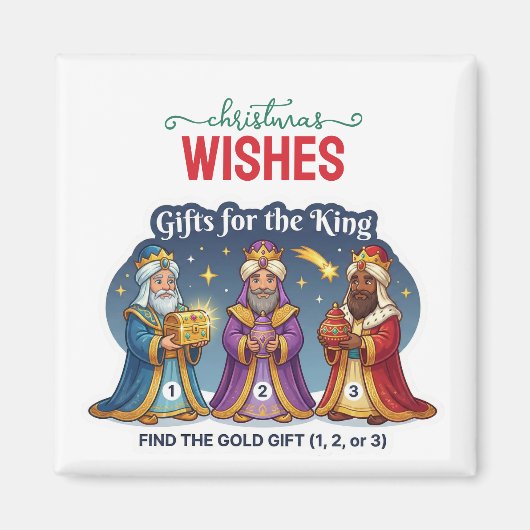 Drie Wijzen Kerstcadeaus Logisch Denkspel Magneet (Voorkant)