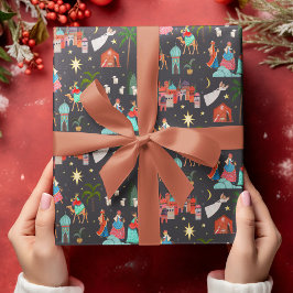 Drie Wijzen Kerstvakantie Cadeaupapier