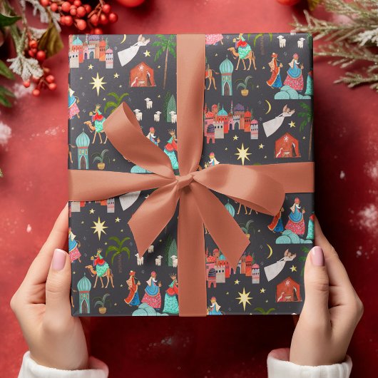 Drie Wijzen Kerstvakantie Cadeaupapier