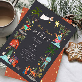 Drie Wijzen Kerstvakantie Feest Uitnodiging