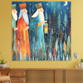 Drie Wijzen, kerstverhaal, Canvas Afdruk (Insitu (Woonkamer))