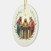 Drie Wijzen Koningen Gods Vrede Zegen Keramisch Ornament (Links)
