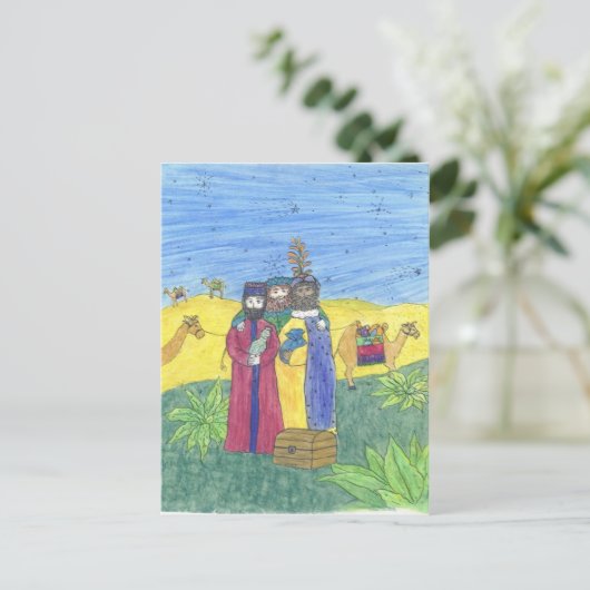 Drie wijzen mannen briefkaart (Staand voorkant)