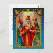 Drie wijzen mannen briefkaart (Voorkant / Achterkant)