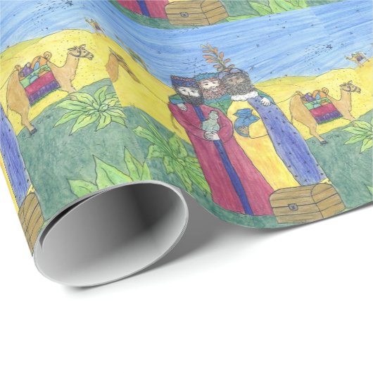 Drie wijzen mannen cadeaupapier (Rol Hoek)