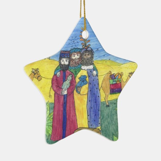 Drie wijzen mannen keramisch ornament (Rechts)