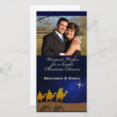 Drie Wijzen Mannen Kerst Persoonlijke Fotokaart Feestdagenkaart (Voorkant / Achterkant)