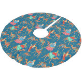 Drie wijzen mannen koningen en kamelen blauw over  kerstboom rok (Gekanteld)