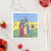 Drie wijzen mannen servet (Insitu)