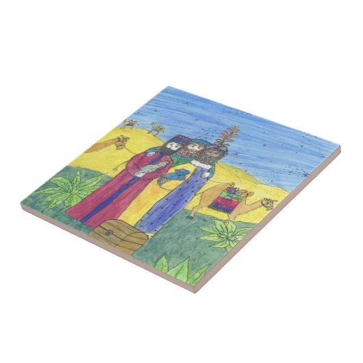 Drie wijzen mannen tegeltje (Zijkant)