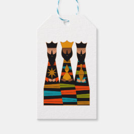 Drie Wijzen Modern Midden-Eeuw Cadeaulabel