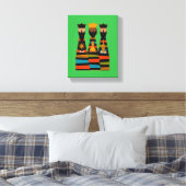 Drie Wijzen Modern Midden-Eeuw Canvas Afdruk (Insitu (Slaapkamer))