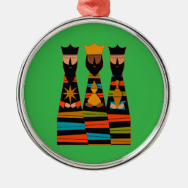 Drie Wijzen Modern Midden-Eeuw Metalen Ornament