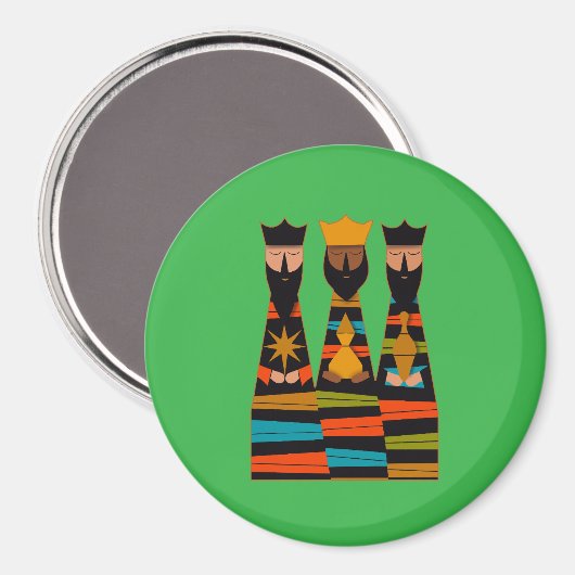 Drie Wijzen Modern Midden-Eeuwse Magneet (Voorkant / Achterkant)