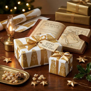 Drie Wijzen Moderne Geboorte Koningen Cadeaupapier