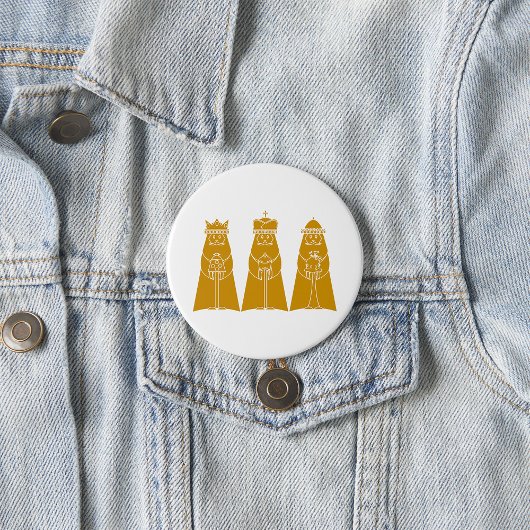 Drie Wijzen Moderne Geboorte Koningen Ronde Button 7,6 Cm