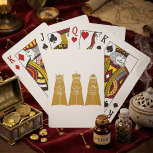 Drie Wijzen Moderne Kribbe Koningen Pokerkaarten