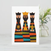 Drie Wijzen Moderne Mid-Century Kaart (Staand voorkant)