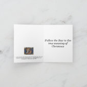 Drie wijzen na de kerstster feestdagen kaart (Binnen)