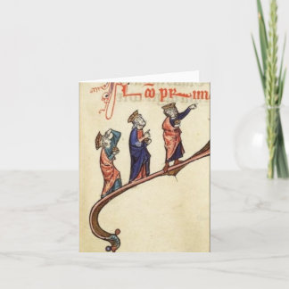 Drie wijzen na de kerstster feestdagen kaart