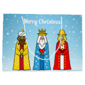 Drie Wijzen op Lichtblauw Groot Cadeauzakje (Achterkant)