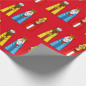 Drie Wijzen op Rood Cadeaupapier (Hoek)