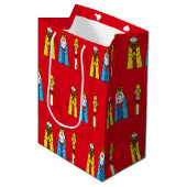 Drie Wijzen op Rood Medium Cadeauzakje (Voorkant Gekanteld)