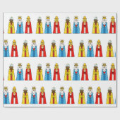 Drie Wijzen op Witte achtergrond Cadeaupapier (Vlak)
