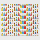 Drie Wijzen op Witte achtergrond Cadeaupapier (Vlak)
