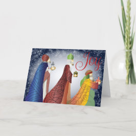 Drie Wijzen Religieuze Kerstkaart Kaart