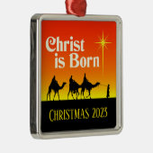 Drie Wijzen Ster van Bethlehem Kerstmis Metalen Ornament (Rechts)