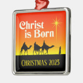 Drie Wijzen Ster van Bethlehem Kerstmis Metalen Ornament (Links)