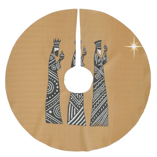 Drie Wijzen Zwart & Wit Kerststal scène Kerstboom Rok (Voorkant)