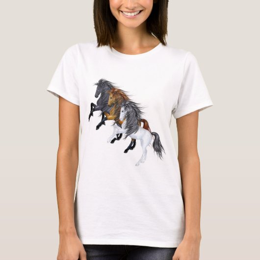 Drie Wild Stallions Shirt (Voorkant)