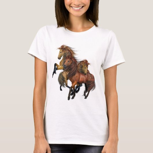 Drie Wild Stallions Shirt (Voorkant)