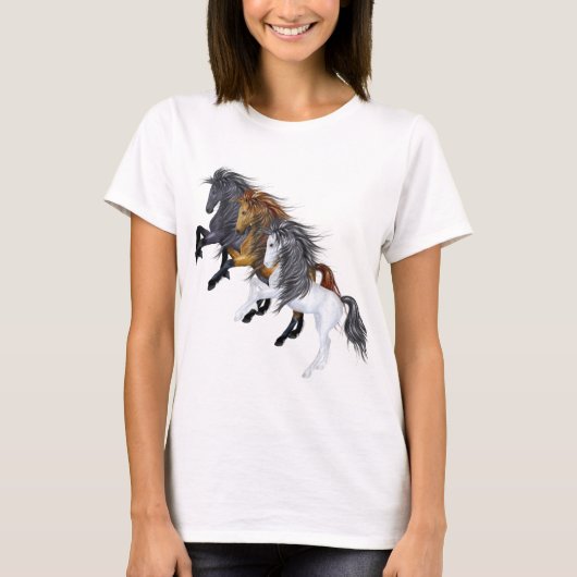 Drie Wild Stallions Shirt (Voorkant)