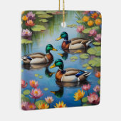 Drie wilde eenden keramisch ornament (Rechts)