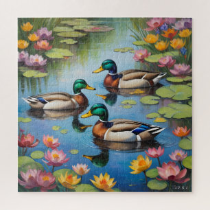 Drie wilde eenden legpuzzel