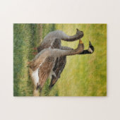 Drie wilde ganzen Natuur kunstpuzzel Legpuzzel (Horizontaal)