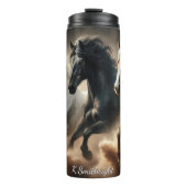 Drie Wilde Paarden Stofgalop Thermosbeker (Voorkant)