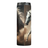 Drie Wilde Paarden Stofgalop Thermosbeker (Achterkant)