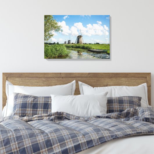 Drie windmolens en een canvas afdruk (Insitu (Slaapkamer))