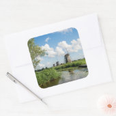 Drie windmolens en een gracht sticker (Envelop)