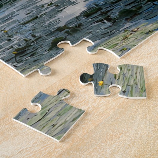 Drie windmolens en een kanaal met boten in Nederla Legpuzzel (Zijkant)