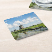 Drie windmolens en een onderzetter (Schuin)