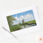 Drie windmolens en een rechthoekige gracht sticker (Envelop)