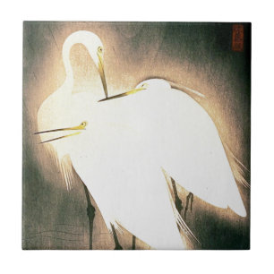 Drie winkels Japanse Woodblock Art Ukiyo-E Tegeltje